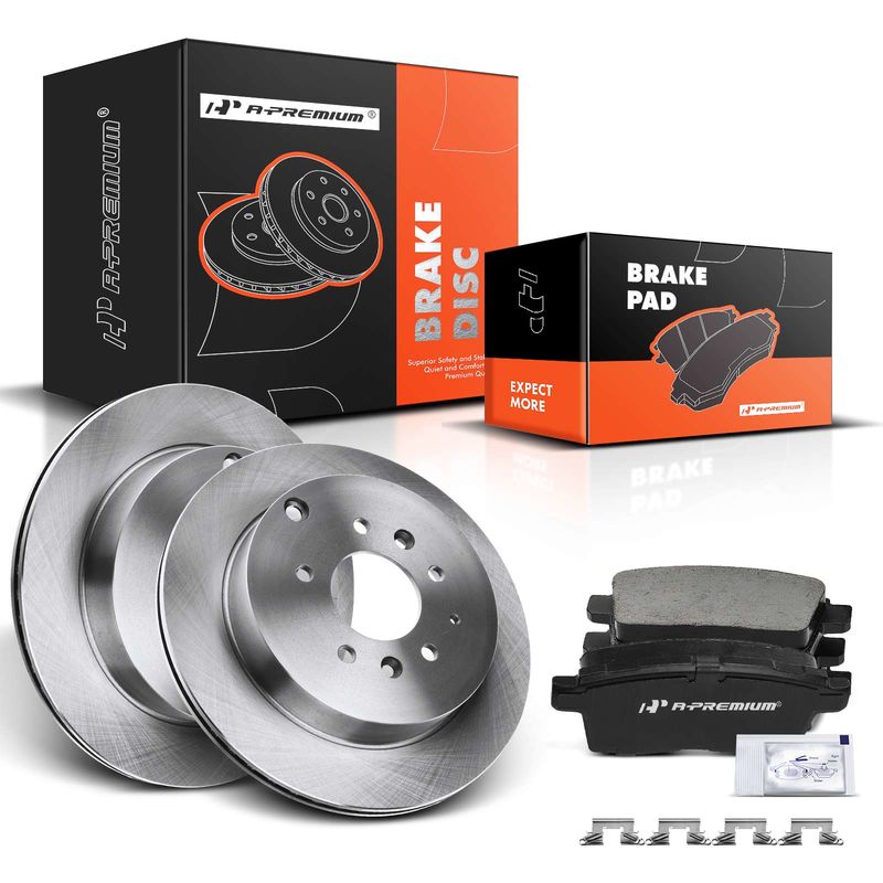 Rear Disc Brake Rotors & Ceramic Brake Pads for Mazda CX-7 2007-2012 2.3L 2.5L