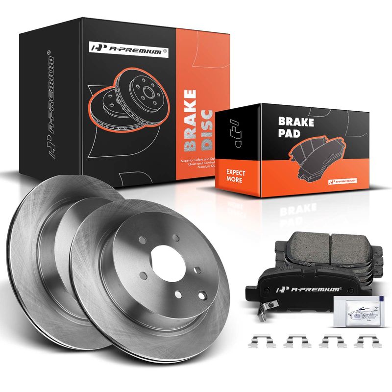 Rear Disc Brake Rotors & Ceramic Brake Pads for Nissan Murano INFINITI FX35