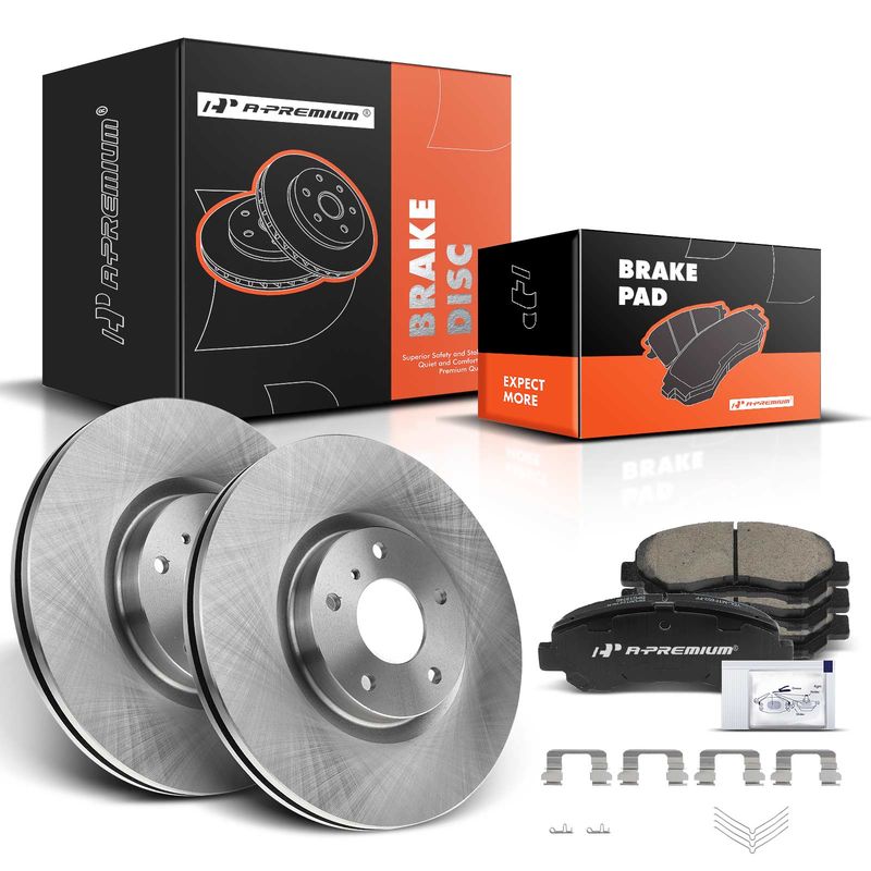 Front Disc Brake Rotors & Ceramic Brake Pads for Nissan Maxima 2009-2017 V6 3.5L