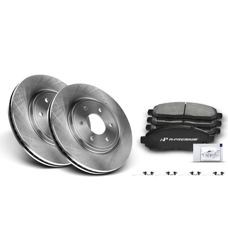 Front Disc Brake Rotors & Ceramic Brake Pads for Nissan Xterra 2005-2015 Suzuki