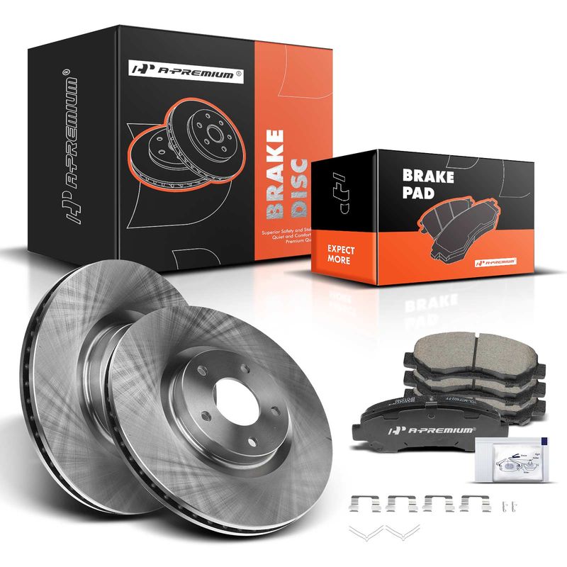 Front Disc Brake Rotors & Ceramic Brake Pads for Nissan Maxima 09-14 16-18 Sedan