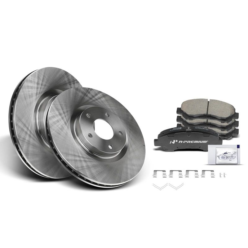 Front Disc Brake Rotors & Ceramic Brake Pads for Nissan Maxima 09-14 16-18 Sedan