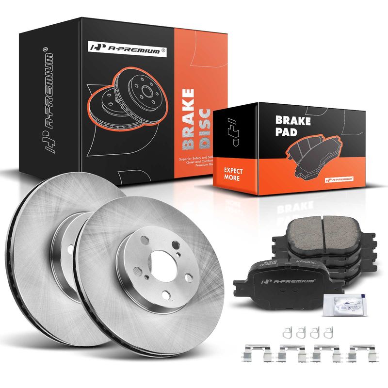 Front Disc Brake Rotors & Ceramic Brake Pads for Scion tC Toyota Celica