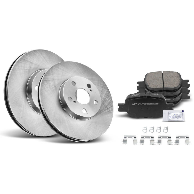 Front Disc Brake Rotors & Ceramic Brake Pads for Scion tC Toyota Celica