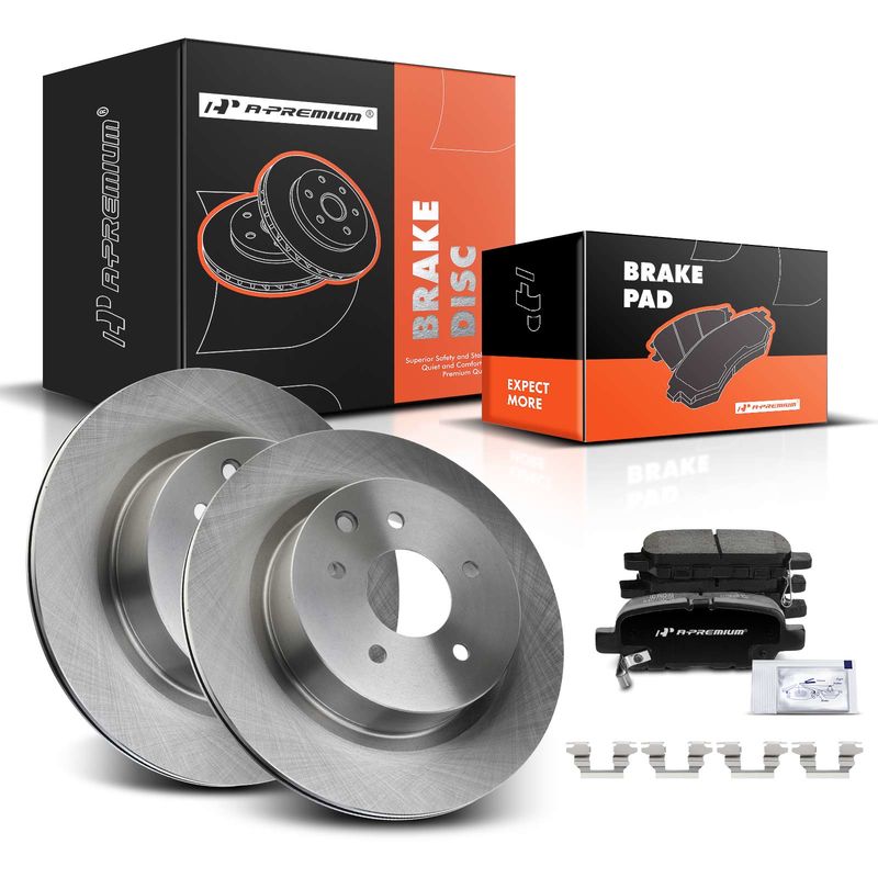 Rear Disc Brake Rotors & Ceramic Brake Pads for Nissan 350Z 370Z Maxima
