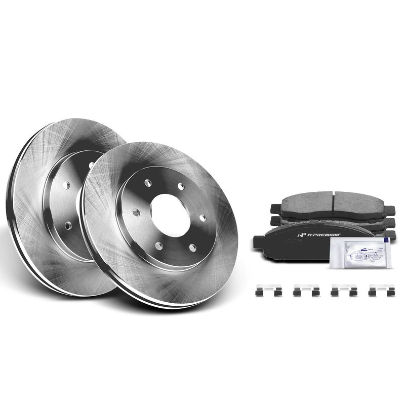 Front Disc Brake Rotors & Ceramic Brake Pads for Nissan Armada Titan INFINITI
