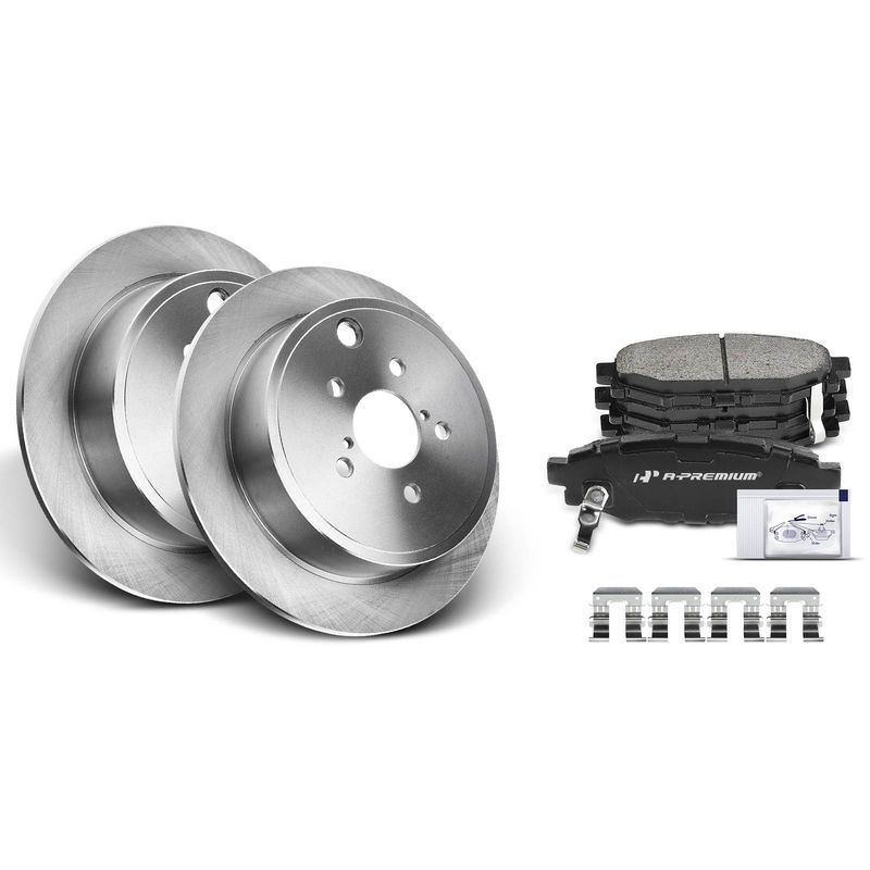 Rear Disc Brake Rotors & Ceramic Brake Pads for Subaru Impreza Forester Legacy