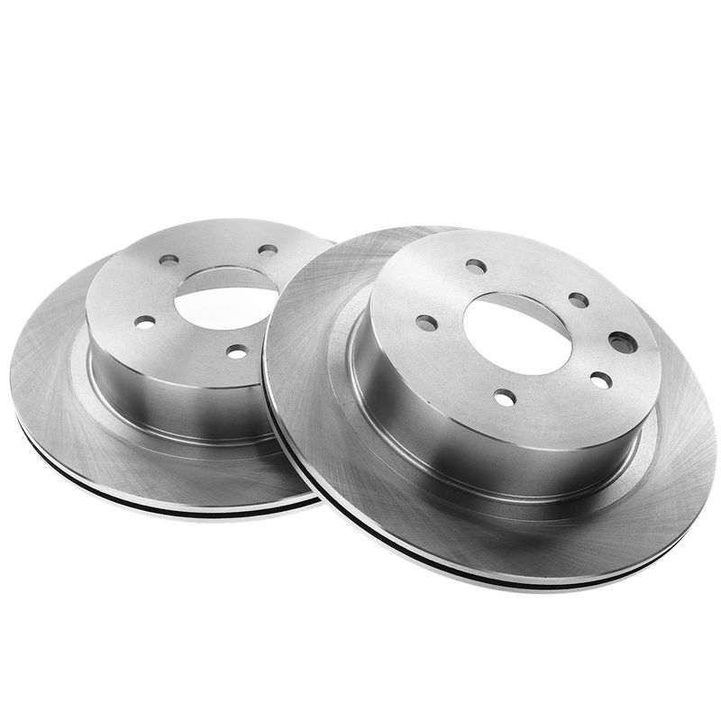 Front & Rear Disc Brake Rotors & Ceramic Brake Pads for Nissan Rogue 2014-2017