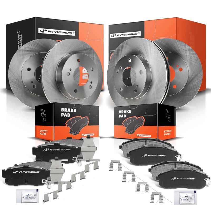Front & Rear Disc Brake Rotors & Ceramic Brake Pads for Nissan Maxima Infiniti