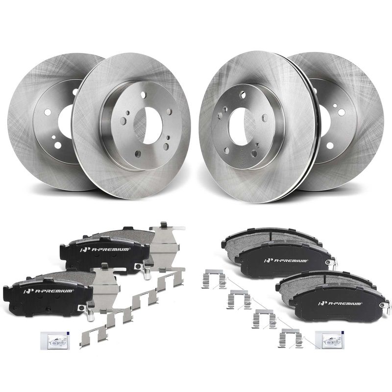 Front & Rear Disc Brake Rotors & Ceramic Brake Pads for Nissan Maxima Infiniti