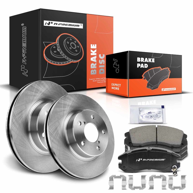 Front Disc Brake Rotors & Ceramic Brake Pads for Subaru Impreza 93-96 Legacy