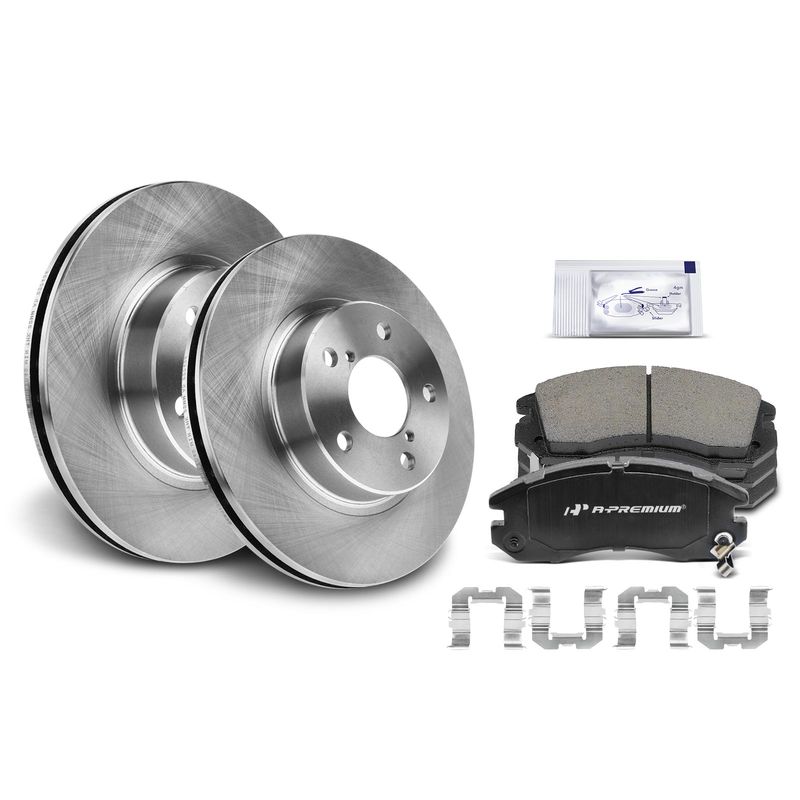Front Disc Brake Rotors & Ceramic Brake Pads for Subaru Impreza 93-96 Legacy