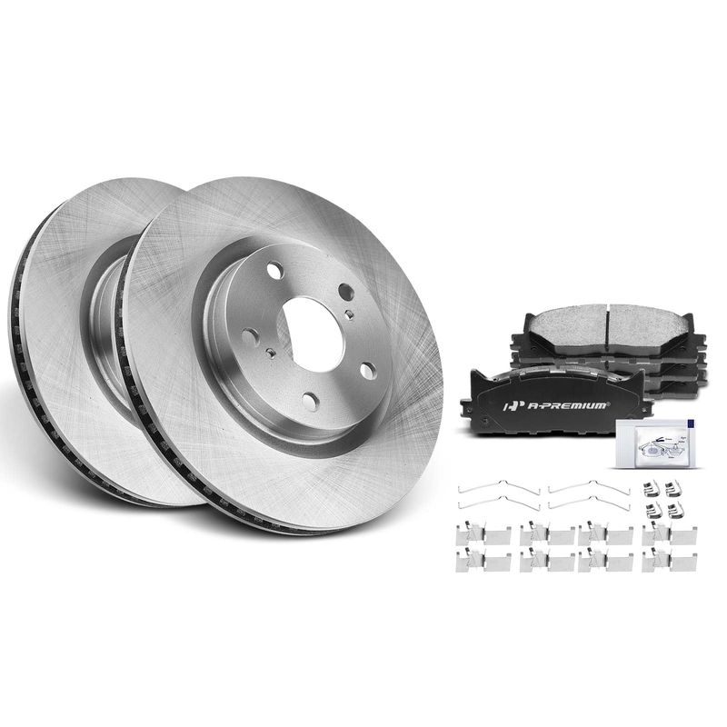 Front Disc Brake Rotors & Ceramic Brake Pads for Toyota Camry Lexus ES300H