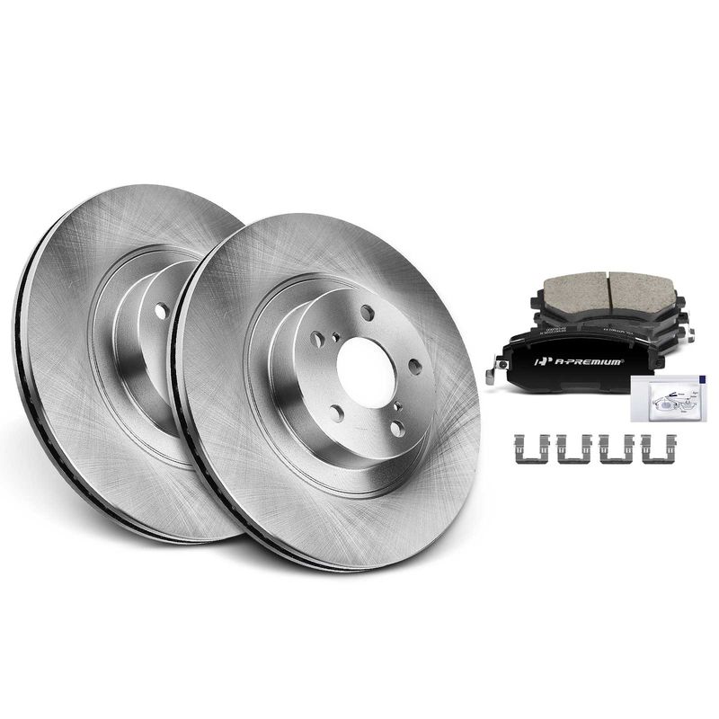 Front Disc Brake Rotors & Ceramic Brake Pads for Subaru Legacy 08-13 Outback