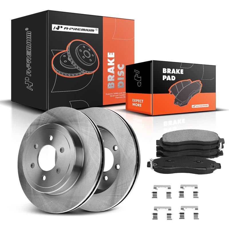 Front Disc Brake Rotors & Ceramic Brake Pads for Dodge Dakota 2003-2004