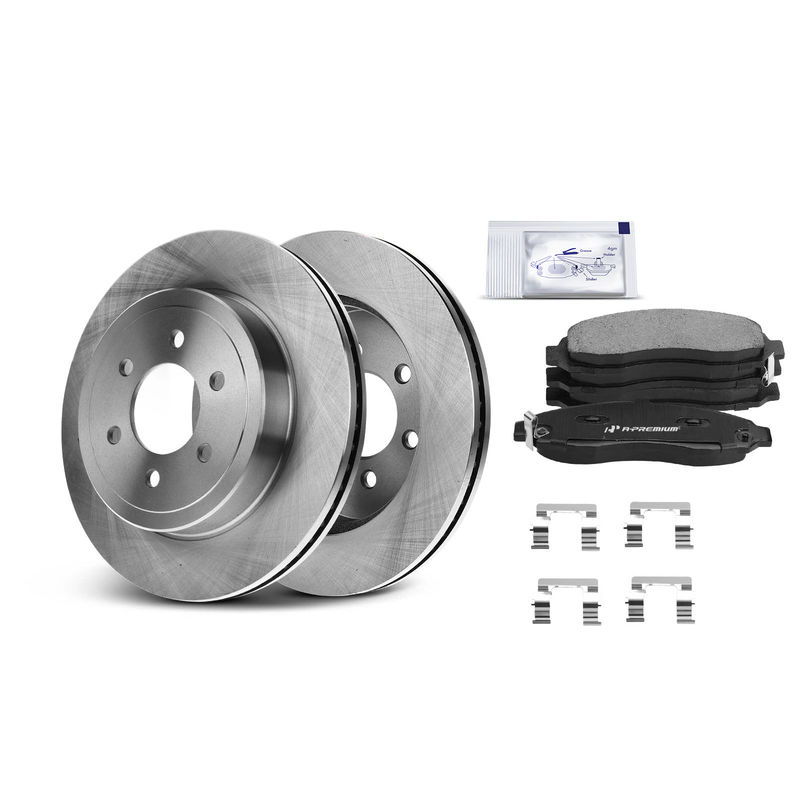 Front Disc Brake Rotors & Ceramic Brake Pads for Dodge Dakota 2003-2004