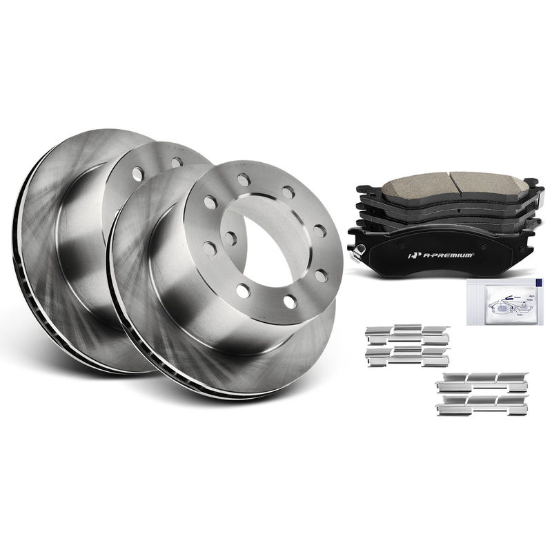 Rear Disc Brake Rotors & Ceramic Brake Pads for Dodge Ram 2500 Ram 3500 01-02