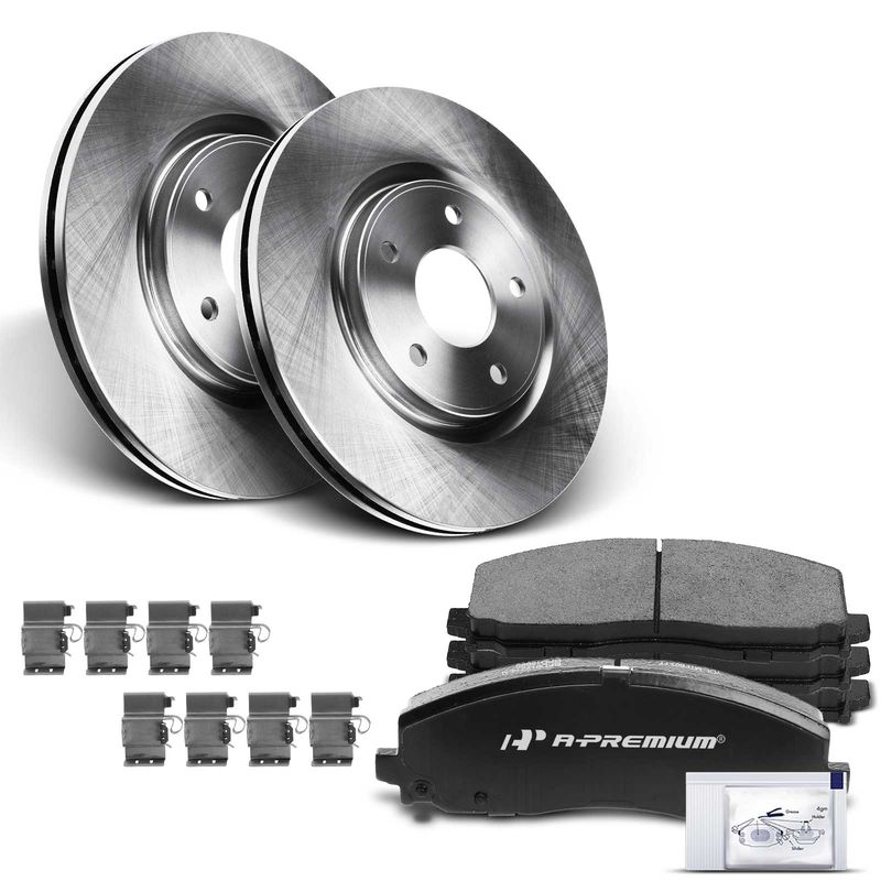 Front Disc Brake Rotors & Ceramic Brake Pads for Dodge Journey Dodge Volkswagen