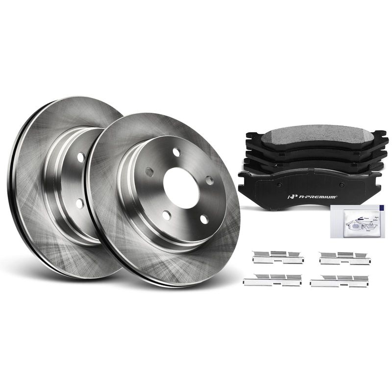 Front Disc Brake Rotors & Ceramic Brake Pads for Dodge Ram 1500 02-05 Durango