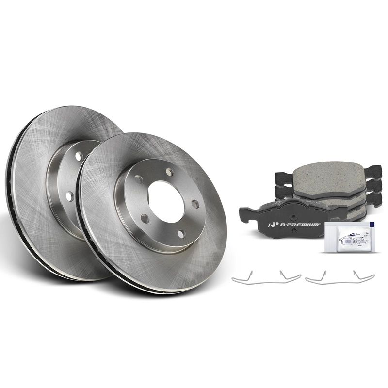 Front Disc Brake Rotors & Ceramic Brake Pads for Ford Escape Mazda Mercury