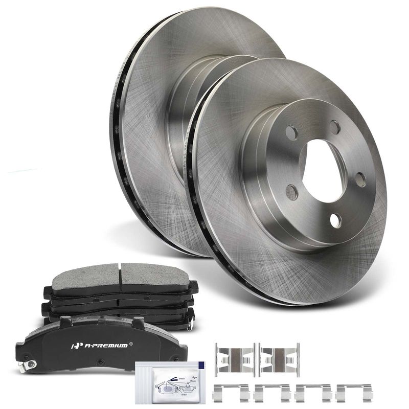 Front Disc Brake Rotors & Ceramic Brake Pads for Ford Explorer 95-01 Mazda 4WD