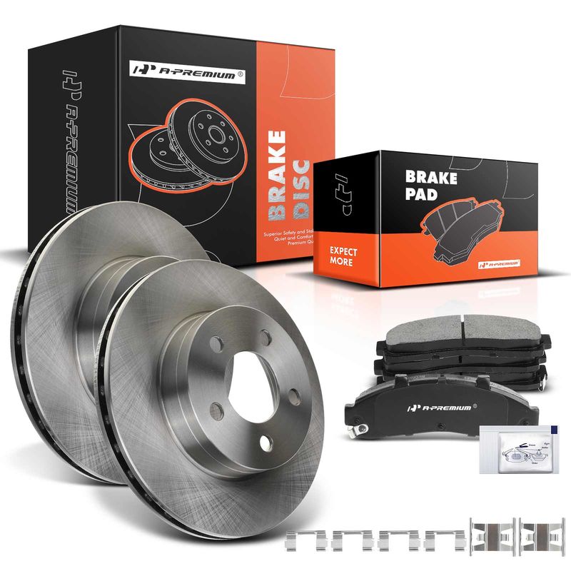 Front Disc Brake Rotors & Ceramic Brake Pads for Ford Explorer 95-01 Mazda 4WD