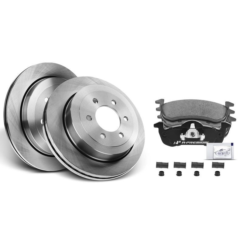 Rear Disc Brake Rotors & Ceramic Brake Pads for Ford Expedition Lincoln 07-17