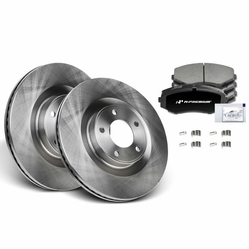 Front Disc Brake Rotors & Ceramic Brake Pads for Ford Edge 2007-2014 Lincoln MKX