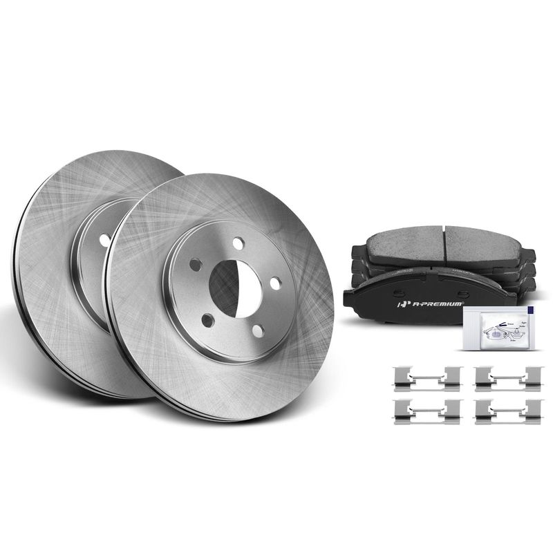 Front Disc Brake Rotors & Ceramic Brake Pads for Ford Crown Victoria Mercury