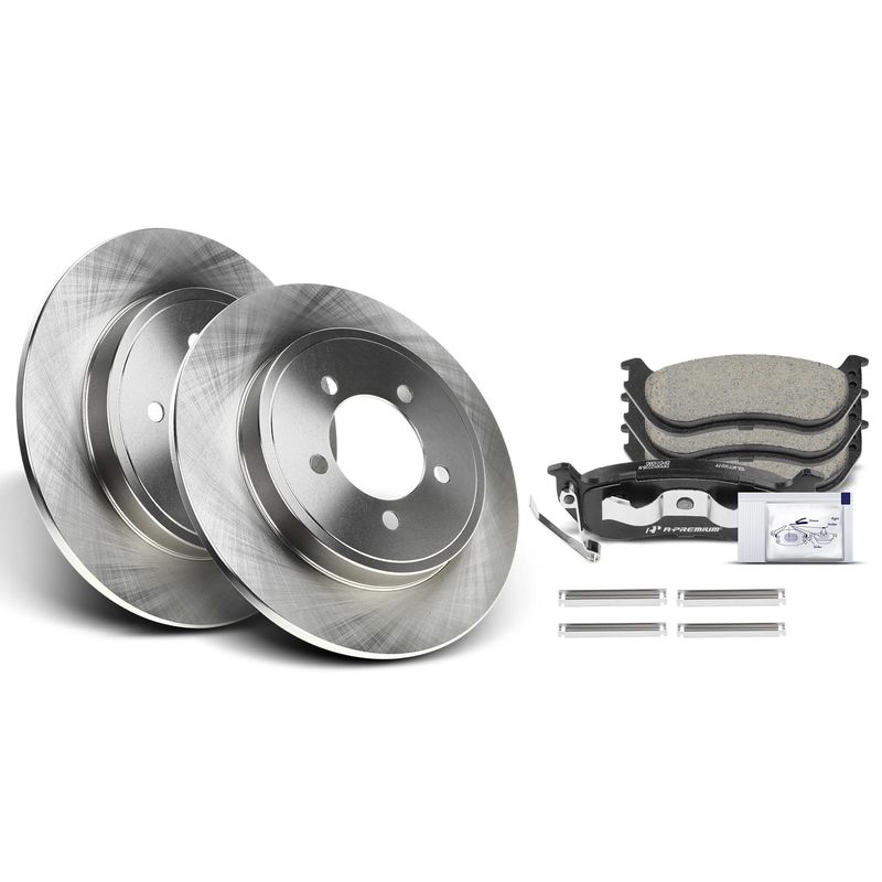 Rear Disc Brake Rotors & Ceramic Brake Pads for Ford Explorer Mountaineer