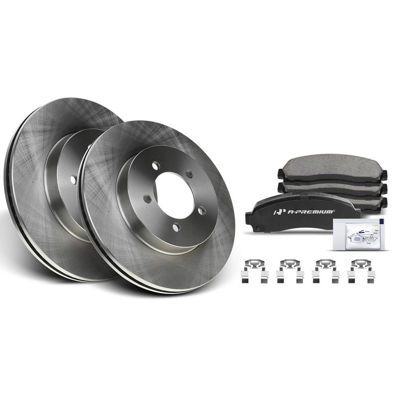 Front Disc Brake Rotors & Ceramic Brake Pads for Ford Explorer Mercury 2002-2005