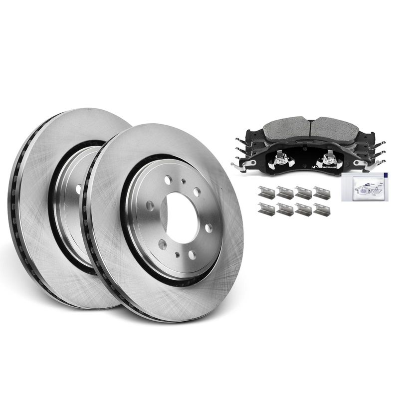 Front Disc Brake Rotors & Ceramic Brake Pads for Ford Expedition Lincoln 07-09