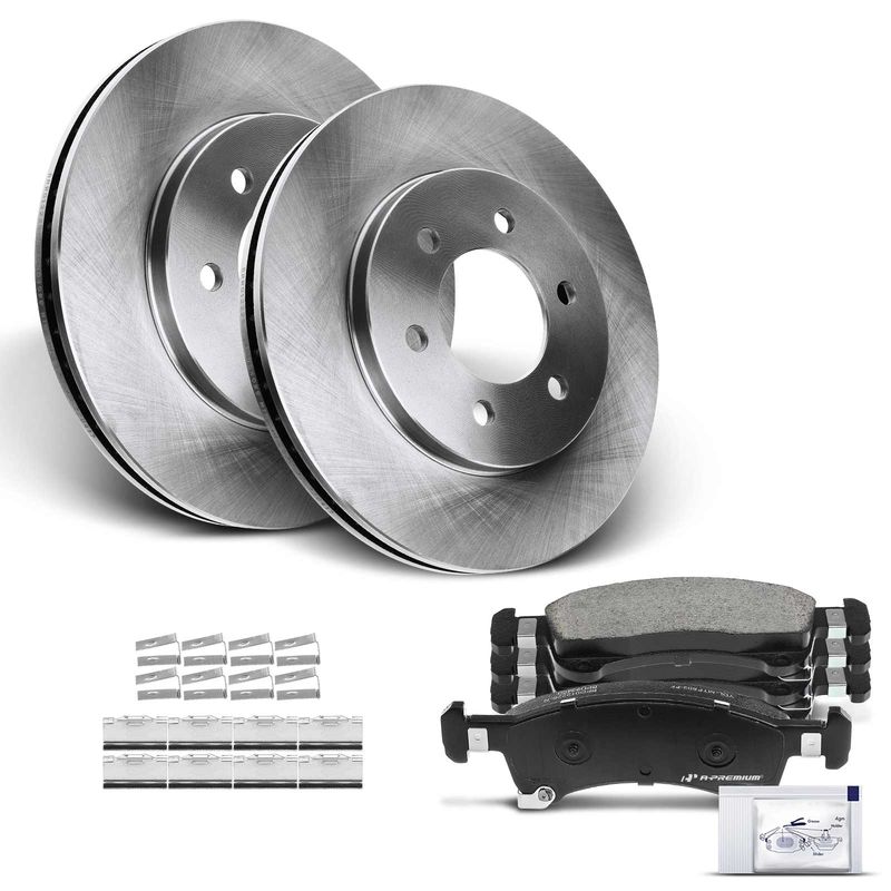 Front Disc Brake Rotors & Ceramic Brake Pads for Ford Expedition 03-06 Lincoln