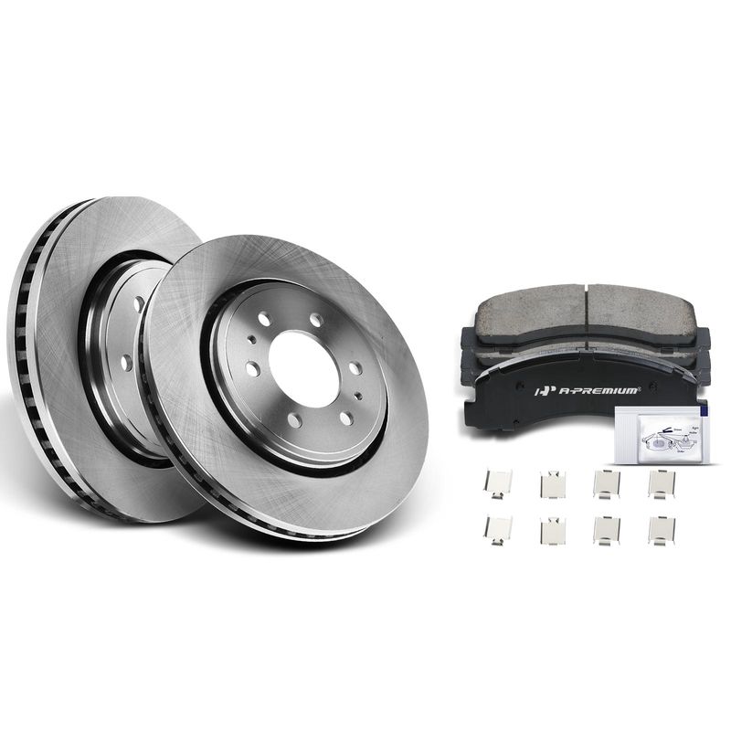 Front Disc Brake Rotors & Ceramic Brake Pads for Ford F-150 Lincoln 2010-2020