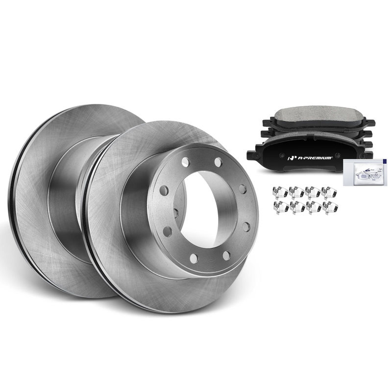 Rear Disc Brake Rotors & Ceramic Brake Pads for Ford F-250 Super Duty 2005-2007