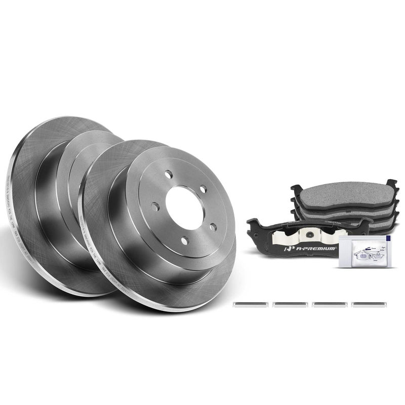 Rear Disc Brake Rotors & Ceramic Brake Pads for Ford Expedition Lincoln 99-02