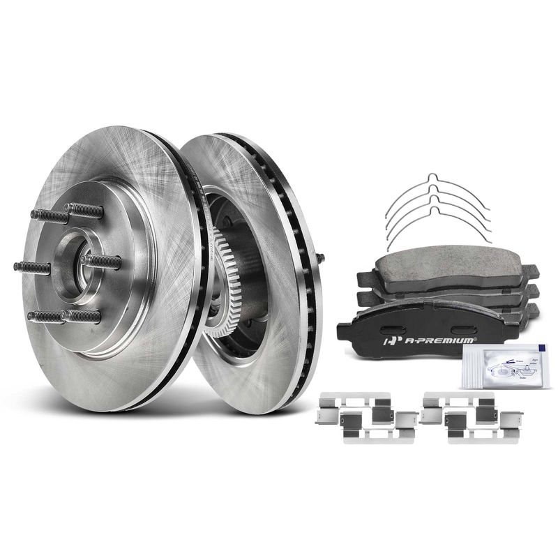 Front Disc Brake Rotors & Ceramic Brake Pads for Ford F-150 Lincoln Mark LT