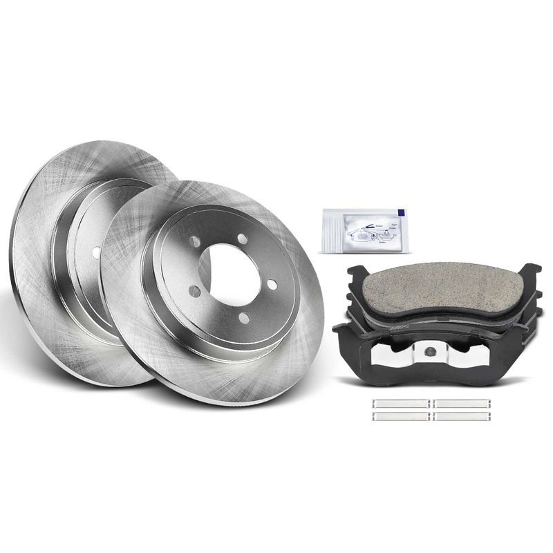 Rear Disc Brake Rotors & Ceramic Brake Pads for Ford Explorer Mercury 2002-2005
