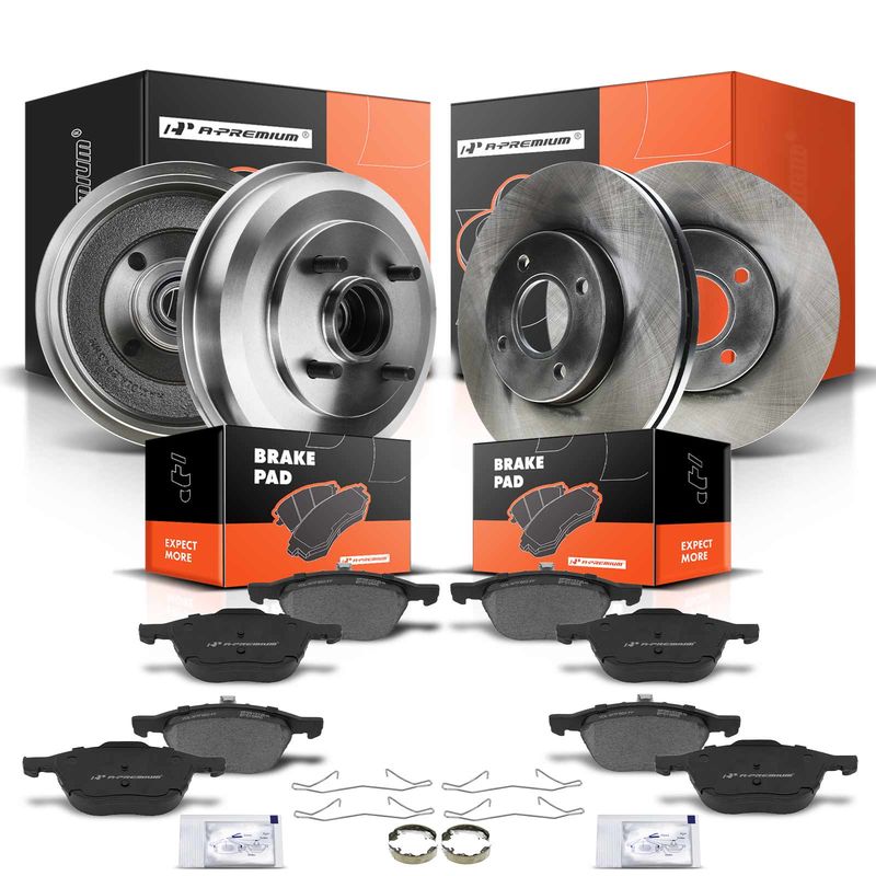 Front & Rear Brake Rotors & Brake Pads & Brake Drums & Brake Shoes for Ford Focus