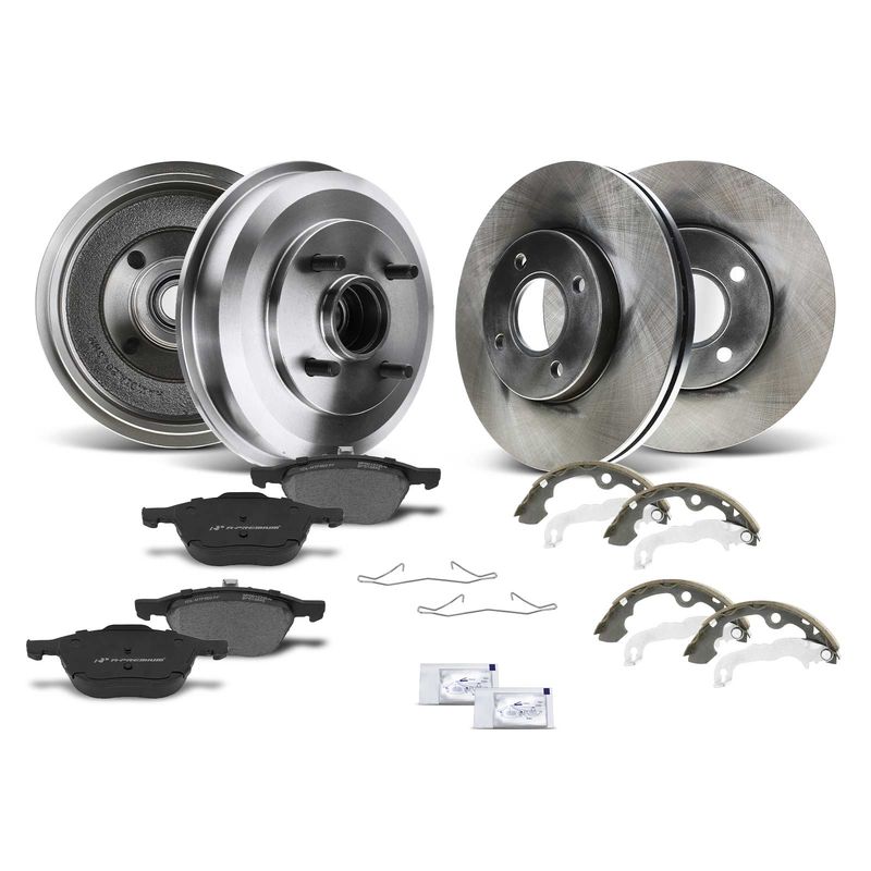 Front & Rear Brake Rotors & Brake Pads & Brake Drums & Brake Shoes for Ford Focus