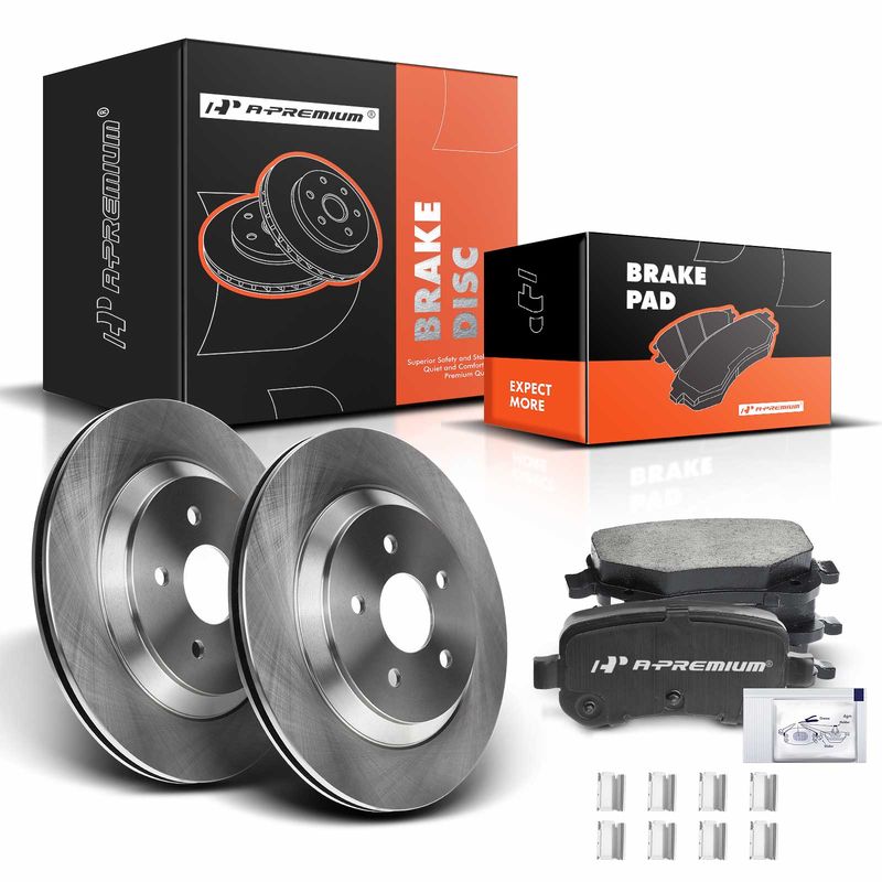 Rear Disc Brake Rotors & Ceramic Brake Pads for Ford Freestar Mercury 2004-2007