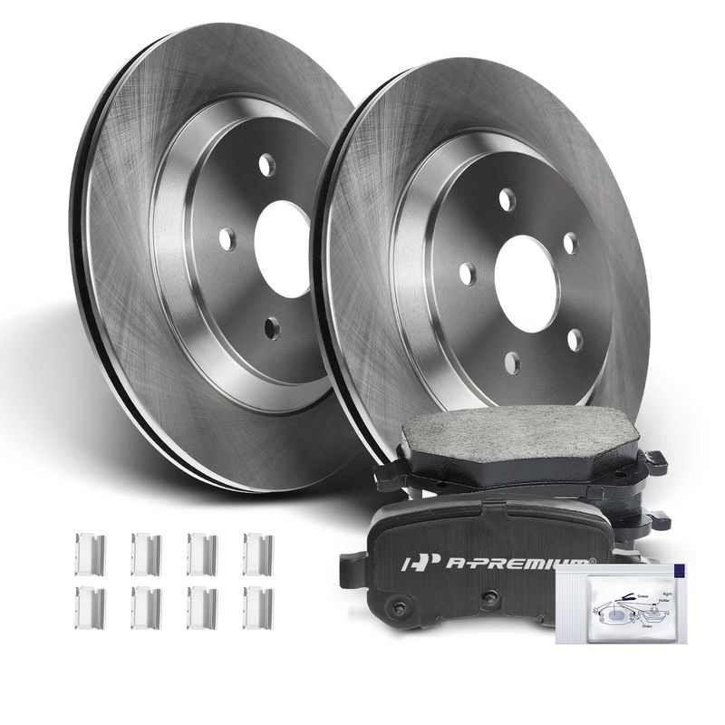 Rear Disc Brake Rotors & Ceramic Brake Pads for Ford Freestar Mercury 2004-2007