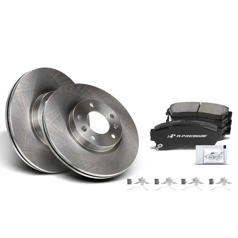 Front Disc Brake Rotors & Ceramic Brake Pads for Ford Fusion Mazda 6 Mercury