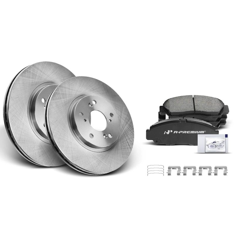 Front Disc Brake Rotors & Ceramic Brake Pads for Honda Accord 2003-2012 Acura