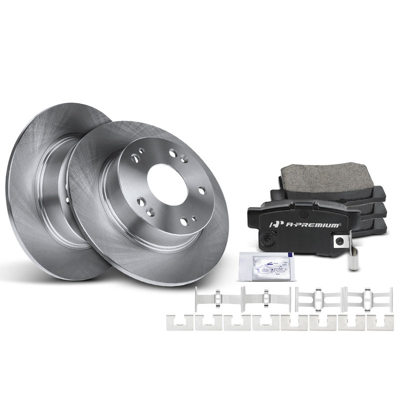 Rear Disc Brake Rotors & Ceramic Brake Pads for Honda Accord 2003-2007 Acura TSX