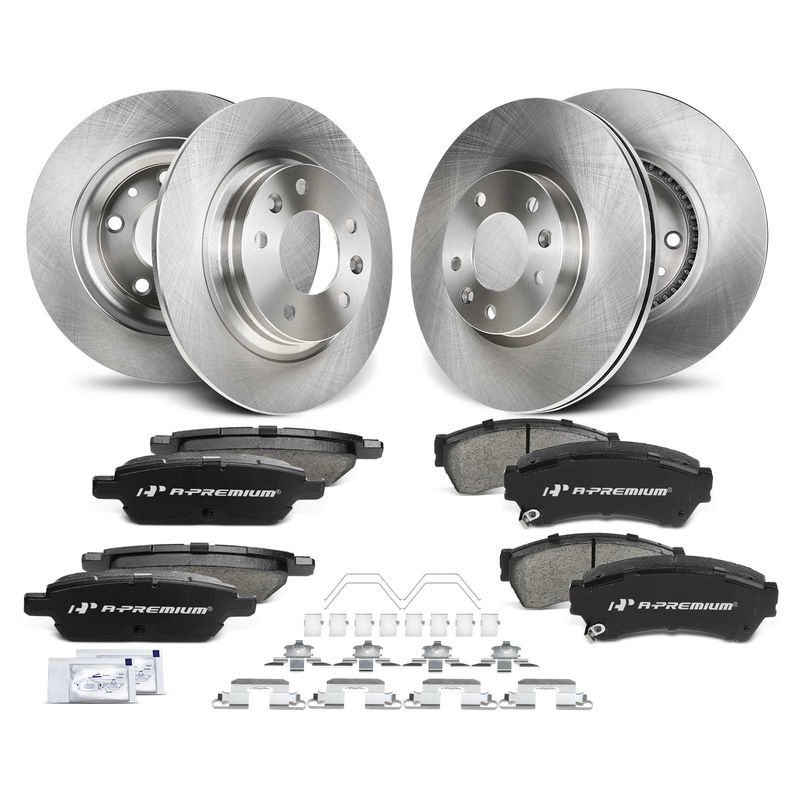 Front & Rear Disc Brake Rotors & Ceramic Brake Pads for Ford Fusion Mazda 6