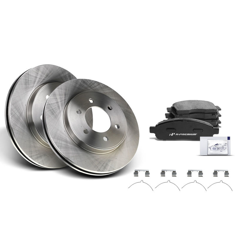 Front Disc Brake Rotors & Ceramic Brake Pads for Ford F-150 2004-2008 Mark LT