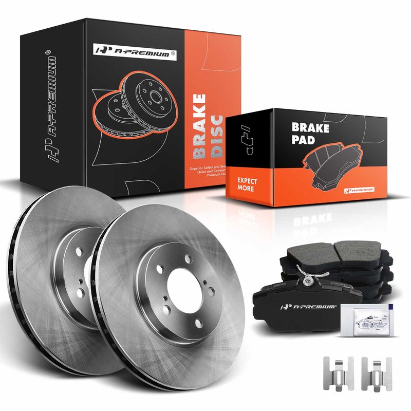 Front Disc Brake Rotors & Ceramic Brake Pads for Ford Taurus Lincoln Mercury