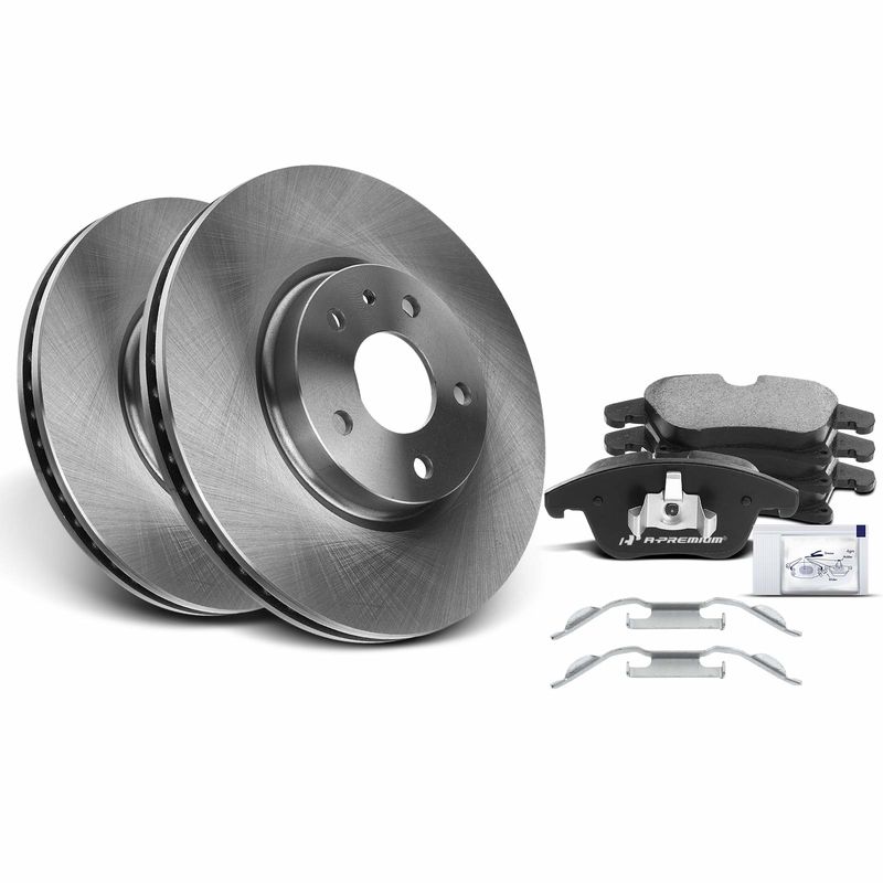Front Disc Brake Rotors & Ceramic Brake Pads for Ford Fusion 13-20 Lincoln MKZ