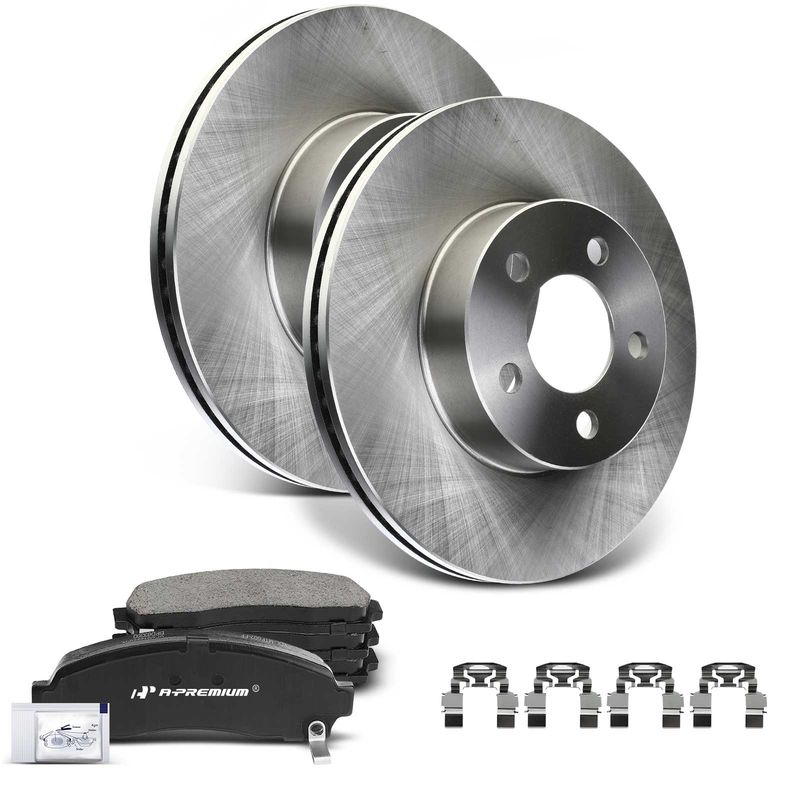 Front Disc Brake Rotors & Ceramic Brake Pads for Ford Ranger Mazda B4000